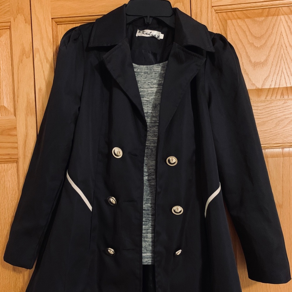 Black Coat with Buttons